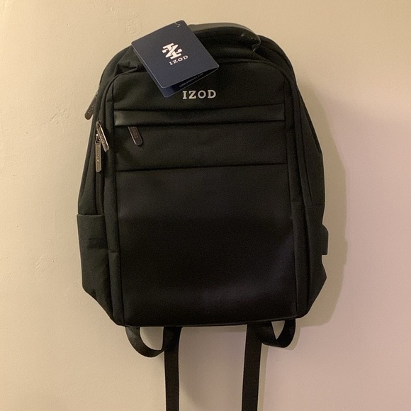 IZOD Penn Business Travel Slim Durable USB Port Laptop Notebook Backpack - Picture 8 of 11